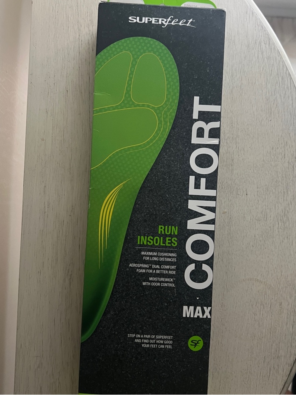 Superfeet Comfort Max Run Insoles size 13-15 (New-Never Used)